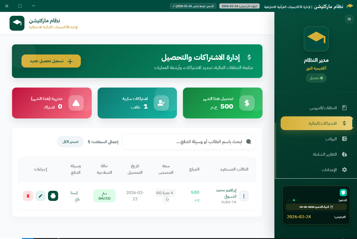 نظام ماركتيشن